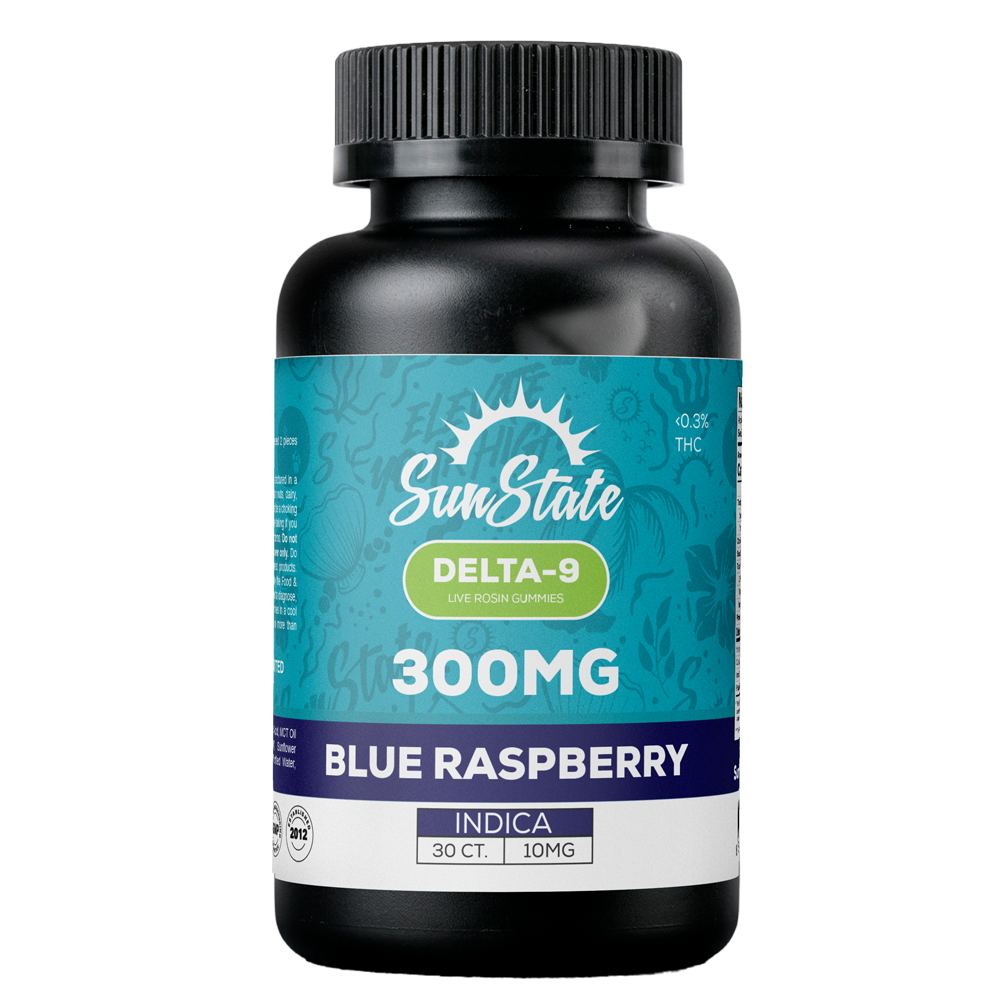 Delta 9 Live Rosin Infused Gummies 30ct 300mg - Blue Raspberry