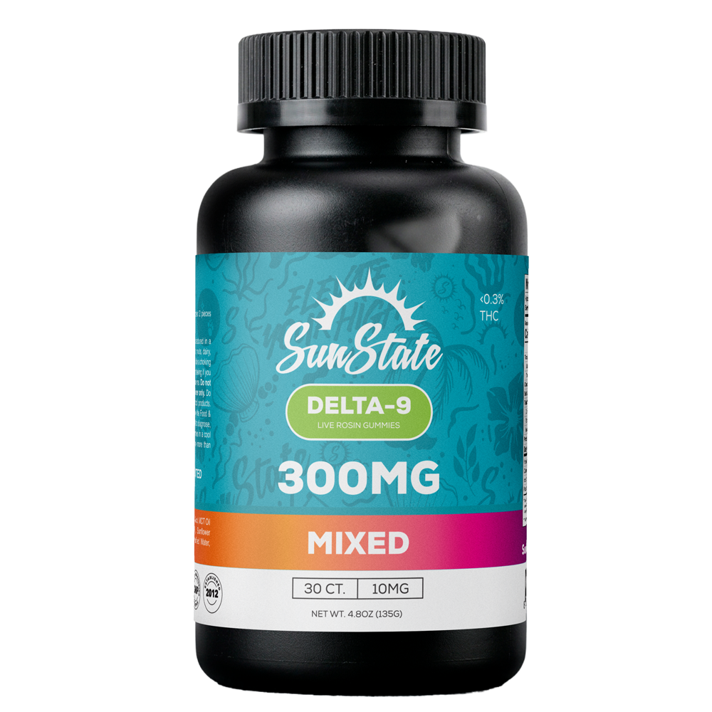 Delta 9 Live Rosin Infused Gummies 30ct 300mg - Mix