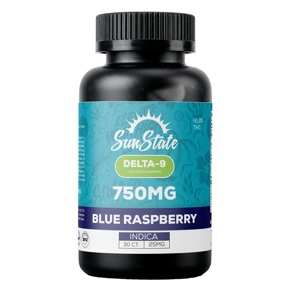 Delta 9 Live Rosin Infused Gummies 30ct 750mg - Blue Raspberry
