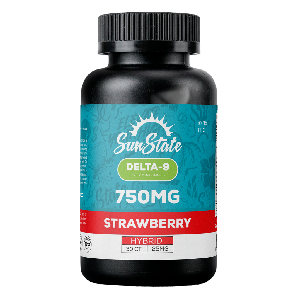 Delta 9 Live Rosin Infused Gummies 30ct 750mg - Strawberry