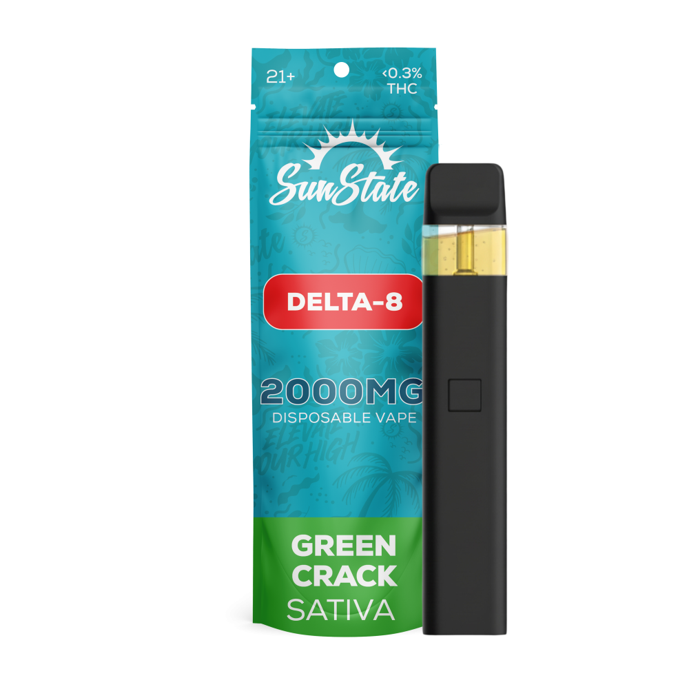 Delta 8 Disposable Vape 2mL 2000mg - Green Crack