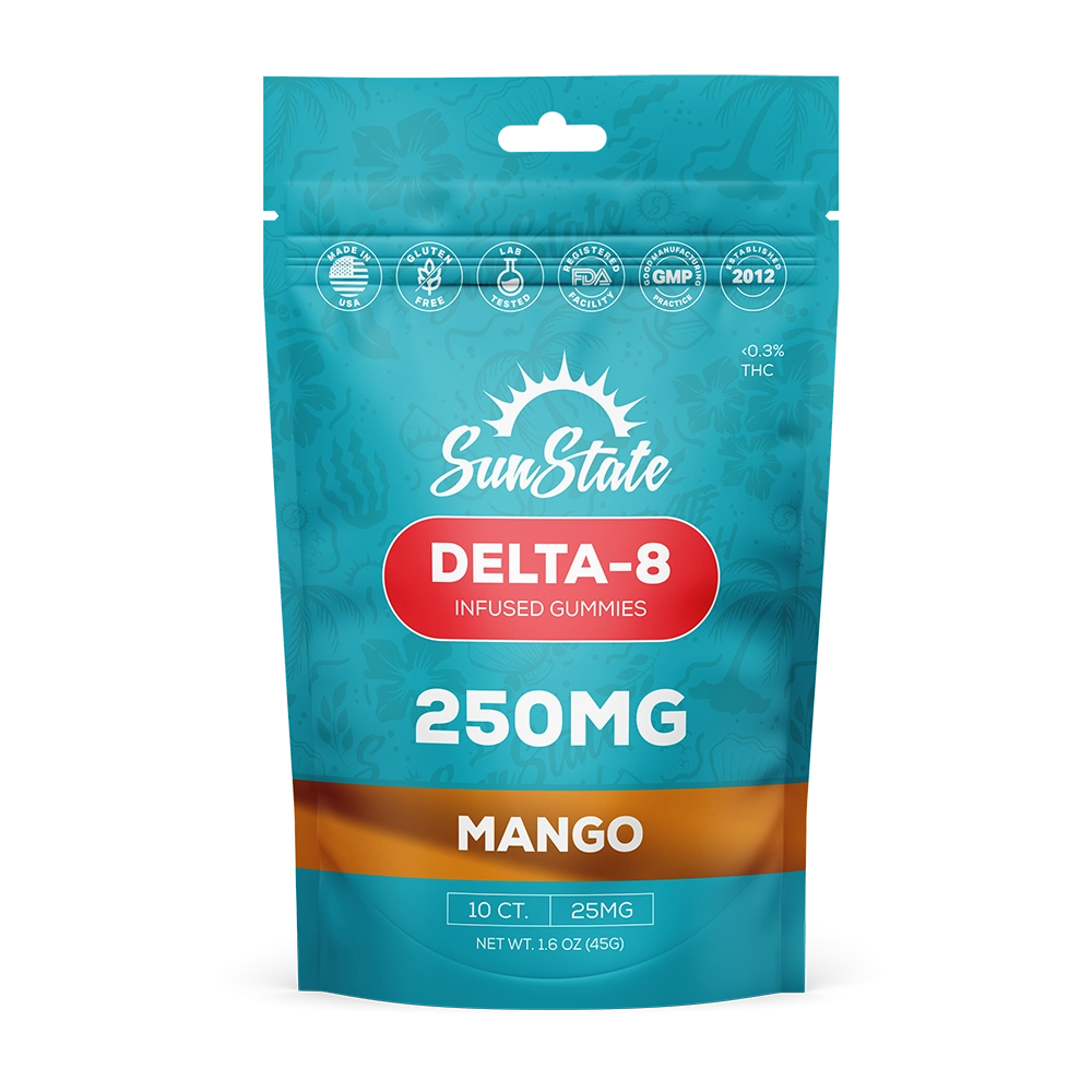 Delta-8 Mango Infused Gummies 250MG