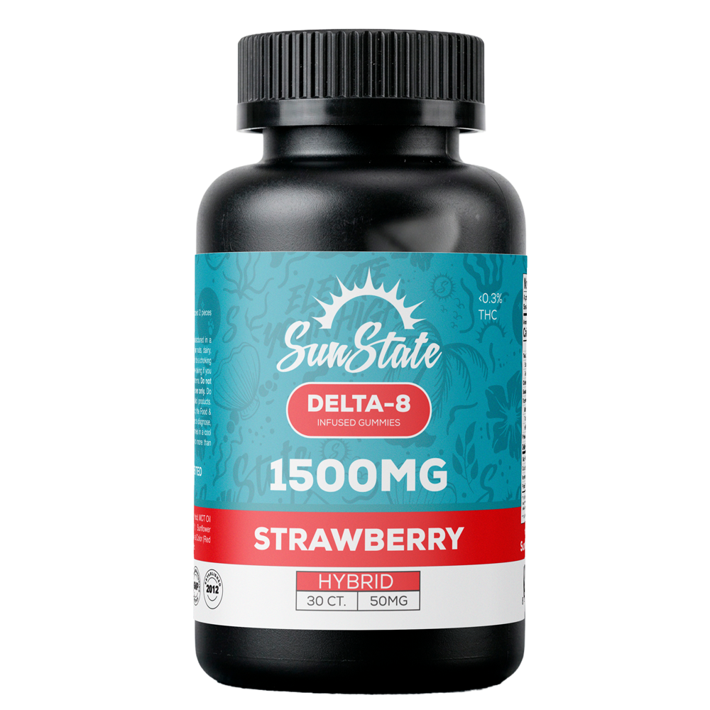 Delta 8 Infused Gummy 30ct 1500mg - Strawberry