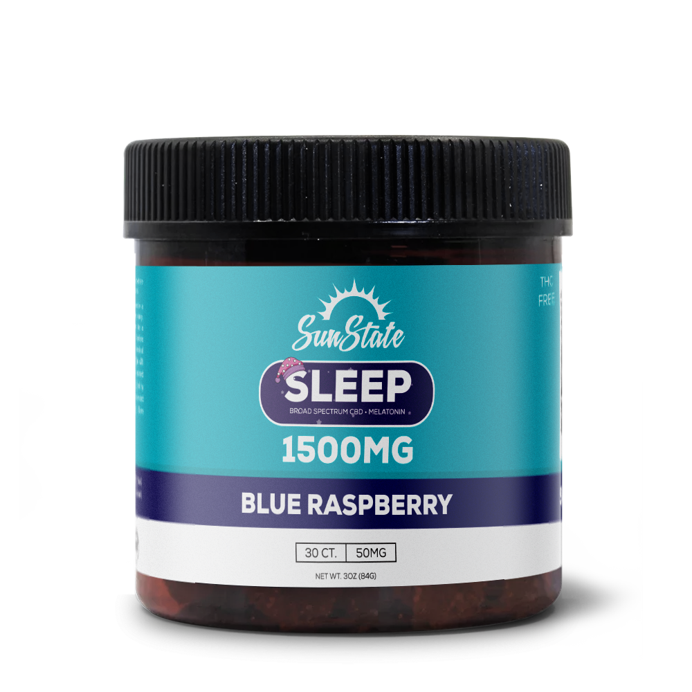 Deep Sleep CBD Gummies Blue Raspberry - 1500mg