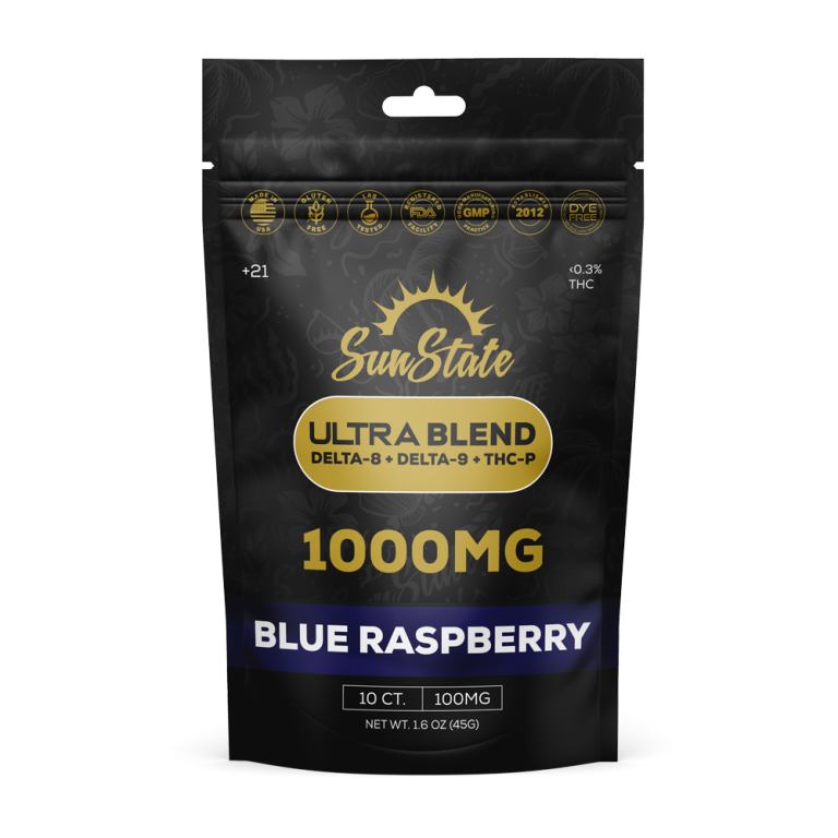 Ultra Infused Gummy Grab N' Go Bag 10ct 1000mg - Blue Raspberry