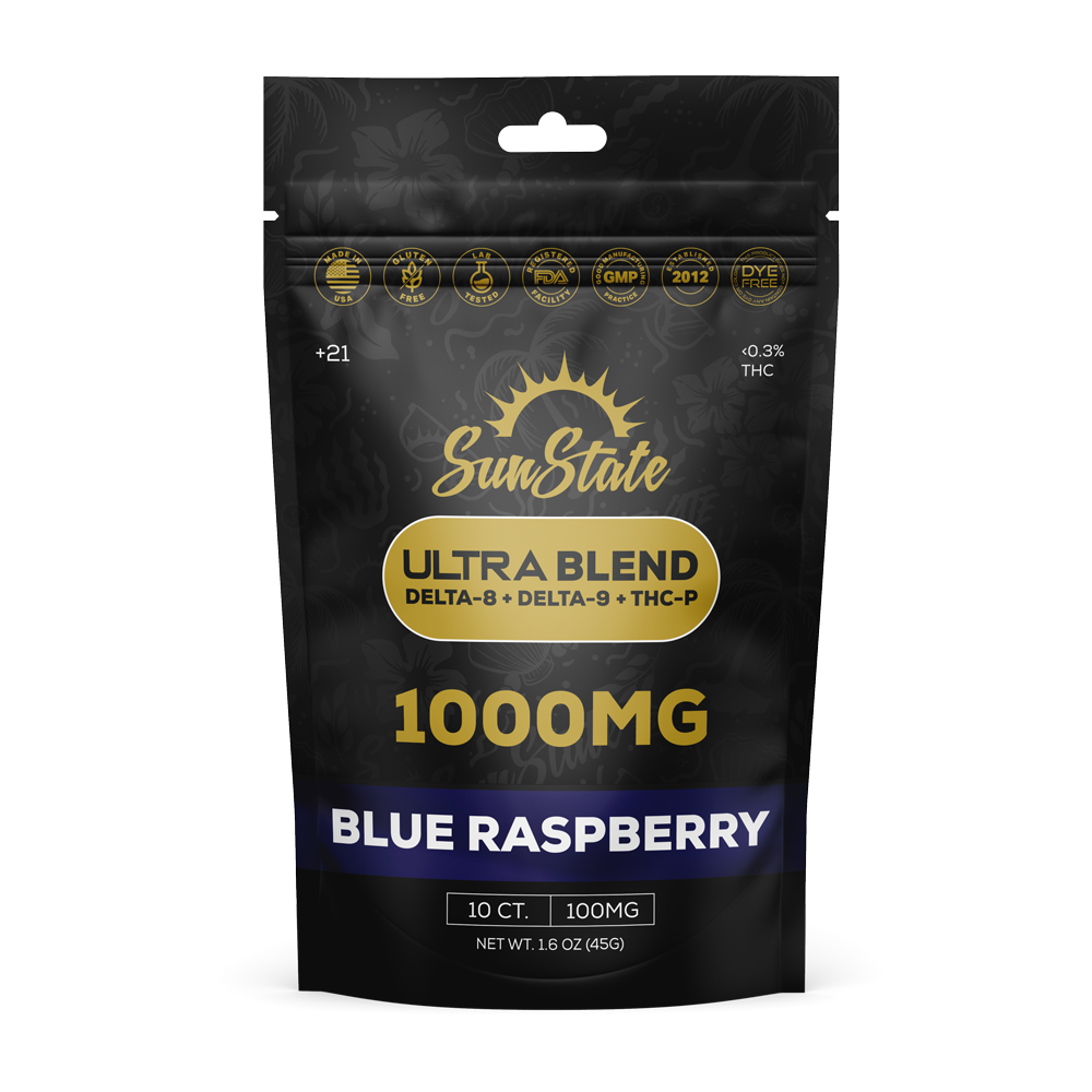 Ultra Infused Gummy Grab N' Go Bag 10ct 1000mg - Blue Raspberry
