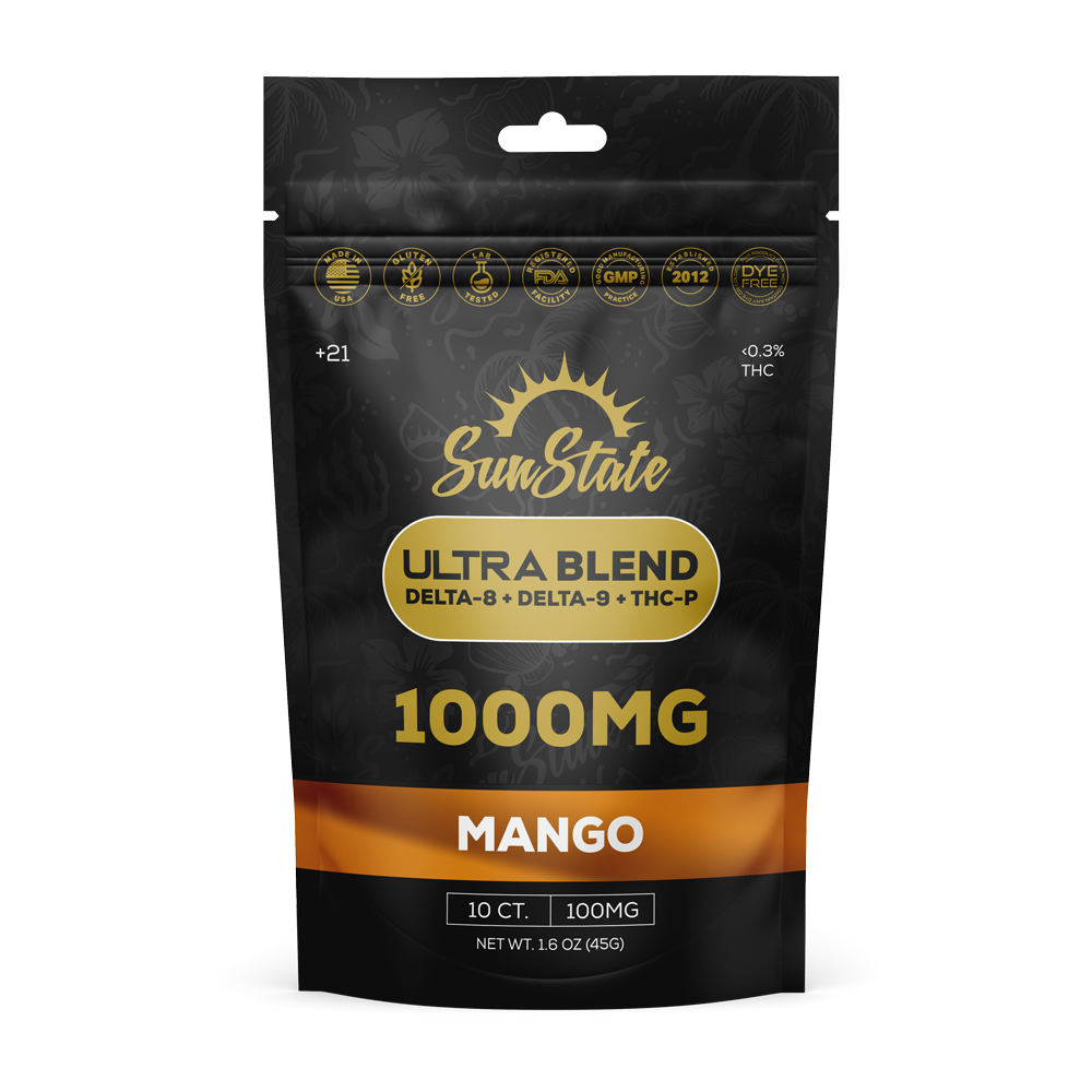 Ultra Infused Gummy Grab N' Go Bag 10ct 1000mg - Mango