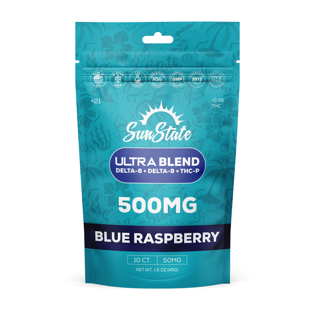 Ultra Infused Gummy Grab N' Go Bag 10ct 500mg - Blue Raspberry