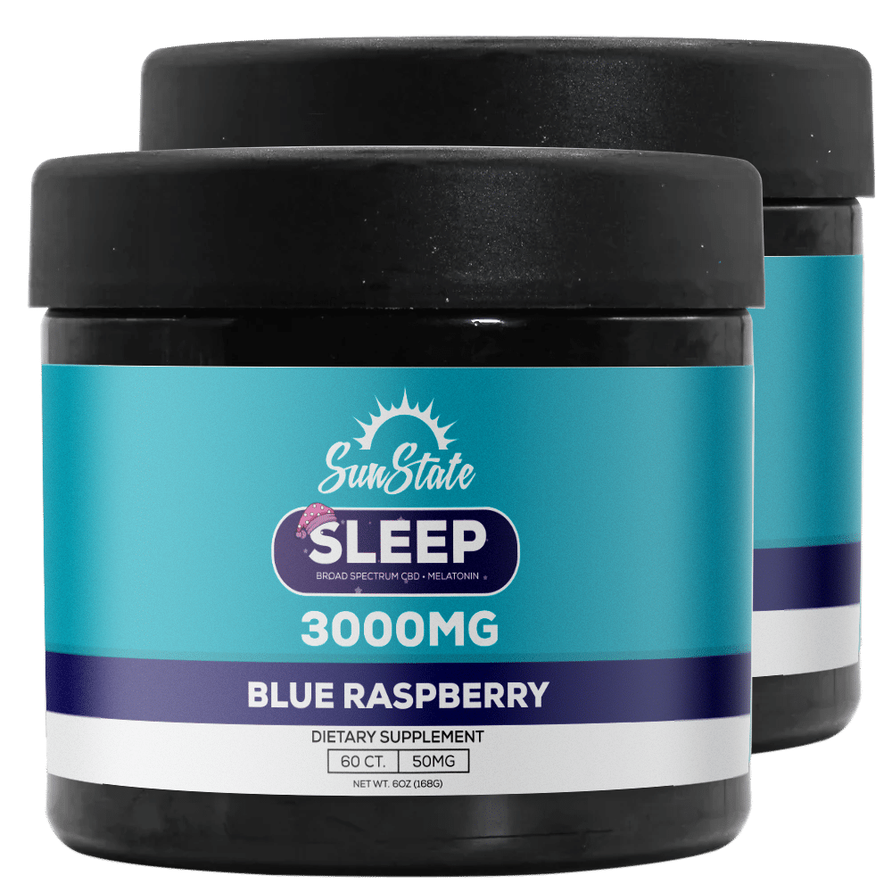 Deep Sleep CBD Gummies Blue Raspberry - 6000mg