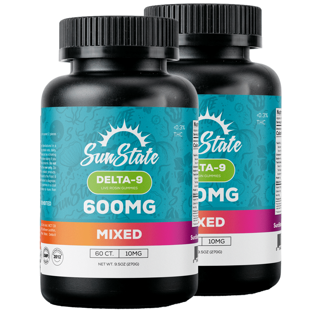 Delta 9 Live Rosin Infused 10mg Gummy Mixed - 1200mg